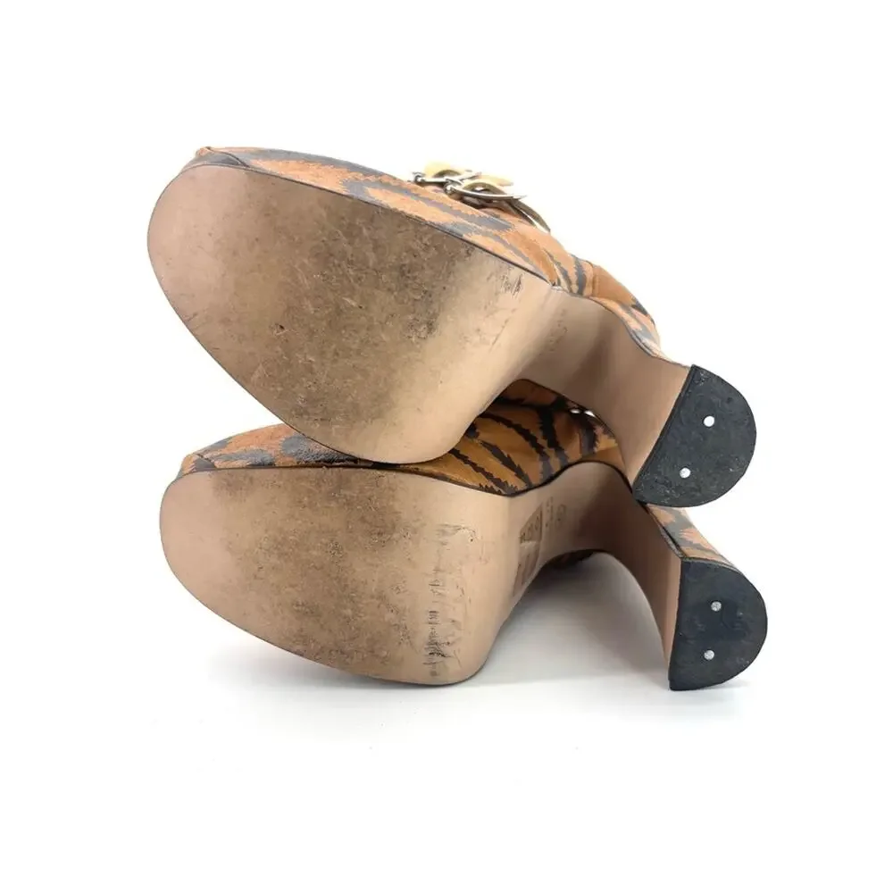 Vivienne Westwood 2013 Climate Revolution Squiggle Print Bondage Boots 6UK